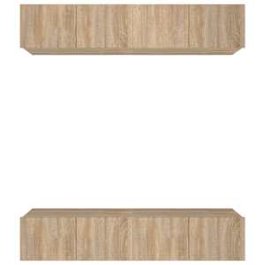 TV skříňky 4 ks dub sonoma 80 x 30 x 30 cm kompozitní dřevo - obrázek 2