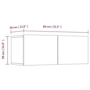 TV skříňky 4 ks dub sonoma 80 x 30 x 30 cm kompozitní dřevo - obrázek 12