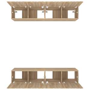 TV skříňky 4 ks dub sonoma 80 x 30 x 30 cm kompozitní dřevo - obrázek 6