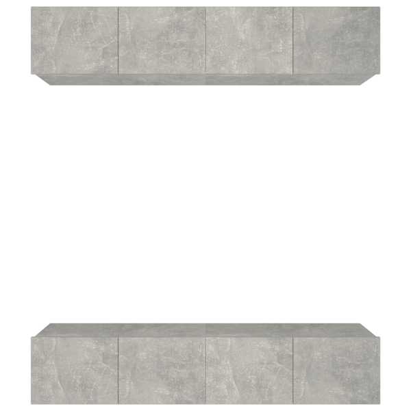 vidaXL telerikapid 4 tk, betoonhall, 80 x 30 x 30 cm, tehispuit