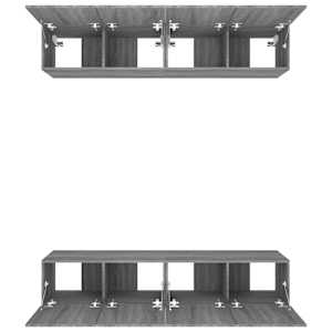 TV skříňky 4 ks šedé sonoma 80 x 30 x 30 cm kompozitní dřevo - obrázek 6