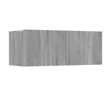 vidaXL テレビキャビネット 4点 ブラウンオーク 80x30x30 cm エンジニアリングウッド