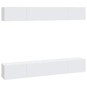 Nástěnné TV skříňky 4 ks bílé 100 x 30 x 30 cm - obrázek 2