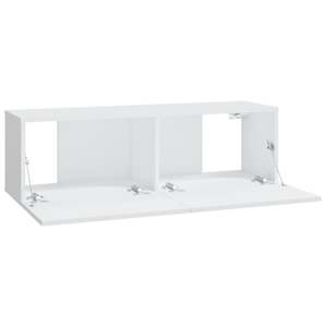 Nástěnné TV skříňky 4 ks bílé 100 x 30 x 30 cm - obrázek 7