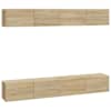 vidaXL seina telerikapid 4 tk, Sonoma tamm, 100 x 30 x 30 cm