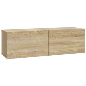 Nástěnné TV skříňky 4 ks dub sonoma 100 x 30 x 30 cm - obrázek 4