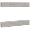 vidaXL seina telerikapid 4 tk, betoonhall, 100 x 30 x 30 cm