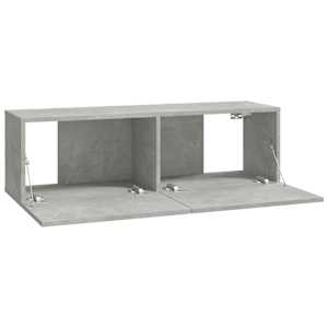 Nástěnné TV skříňky 4 ks betonově šedé 100 x 30 x 30 cm - obrázek 7