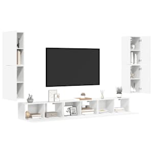 7dílný set TV skříněk bílý kompozitní dřevo - obrázek 5