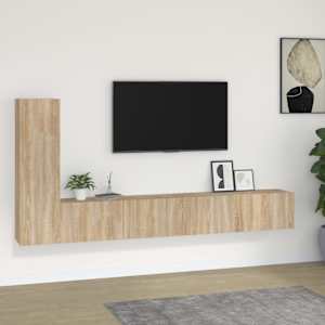 Komplet TV omaric 3-delni sonoma hrast inženirski les