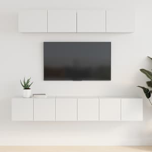5dílný set TV skříněk bílý kompozitní dřevo - obrázek 1