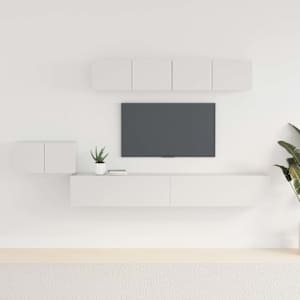 5dílný set TV skříněk bílý kompozitní dřevo - obrázek 1