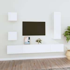 5dílný set TV skříněk bílý kompozitní dřevo - obrázek 1