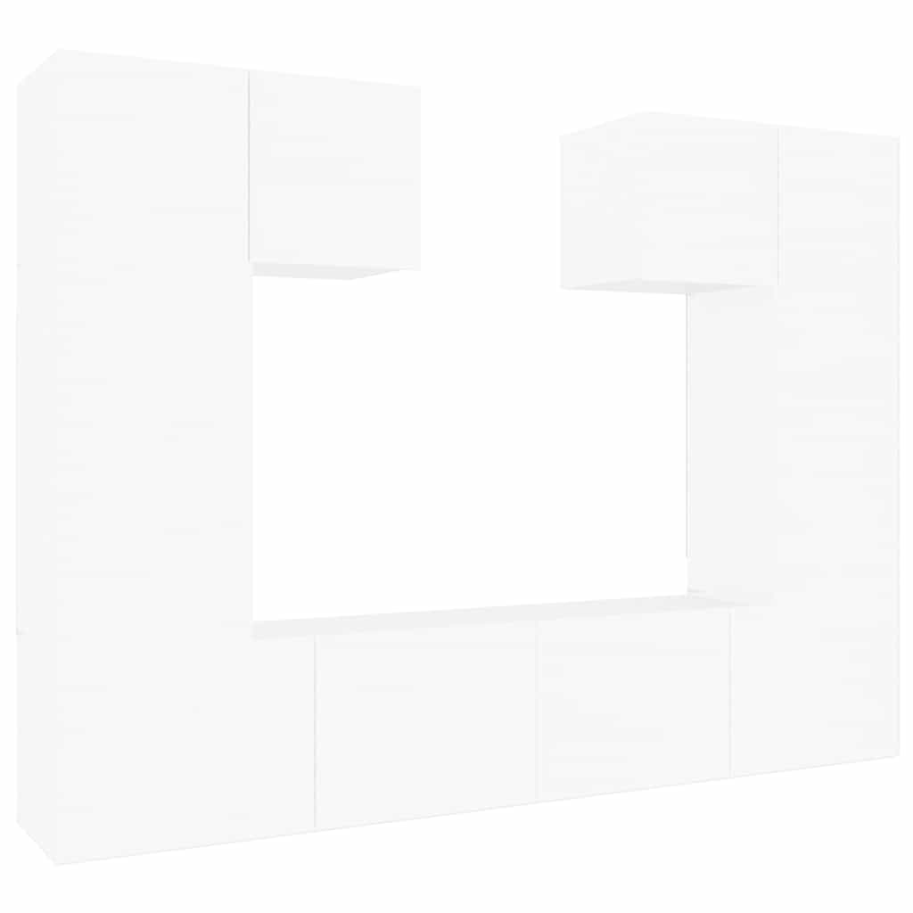vidaXL 6dílný set TV skříněk bílý kompozitní dřevo