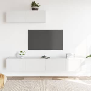 3dílný set TV skříněk bílý kompozitní dřevo - obrázek 1