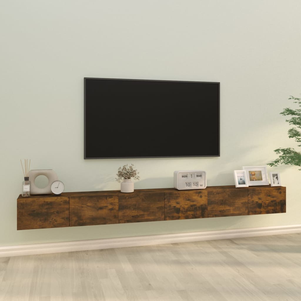 vidaXL 3dílný set TV skříněk kouřový dub kompozitní dřevo