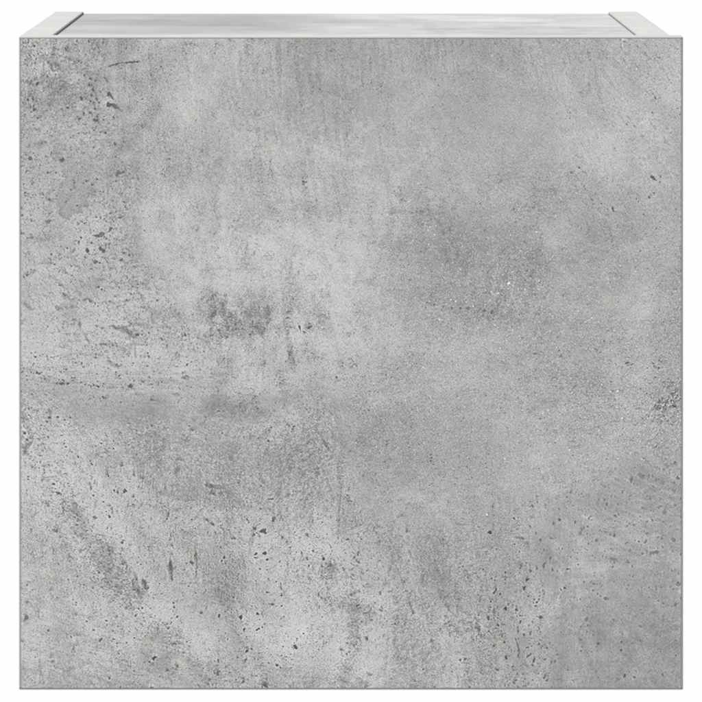 Set dulapuri TV, 7 piese, gri beton, lemn prelucrat