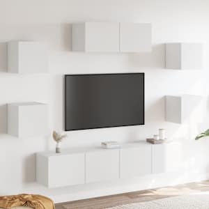7dílný set TV skříněk bílý kompozitní dřevo - obrázek 1