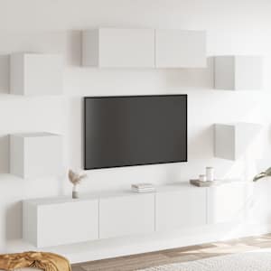 7dílný set TV skříněk bílý kompozitní dřevo - obrázek 1