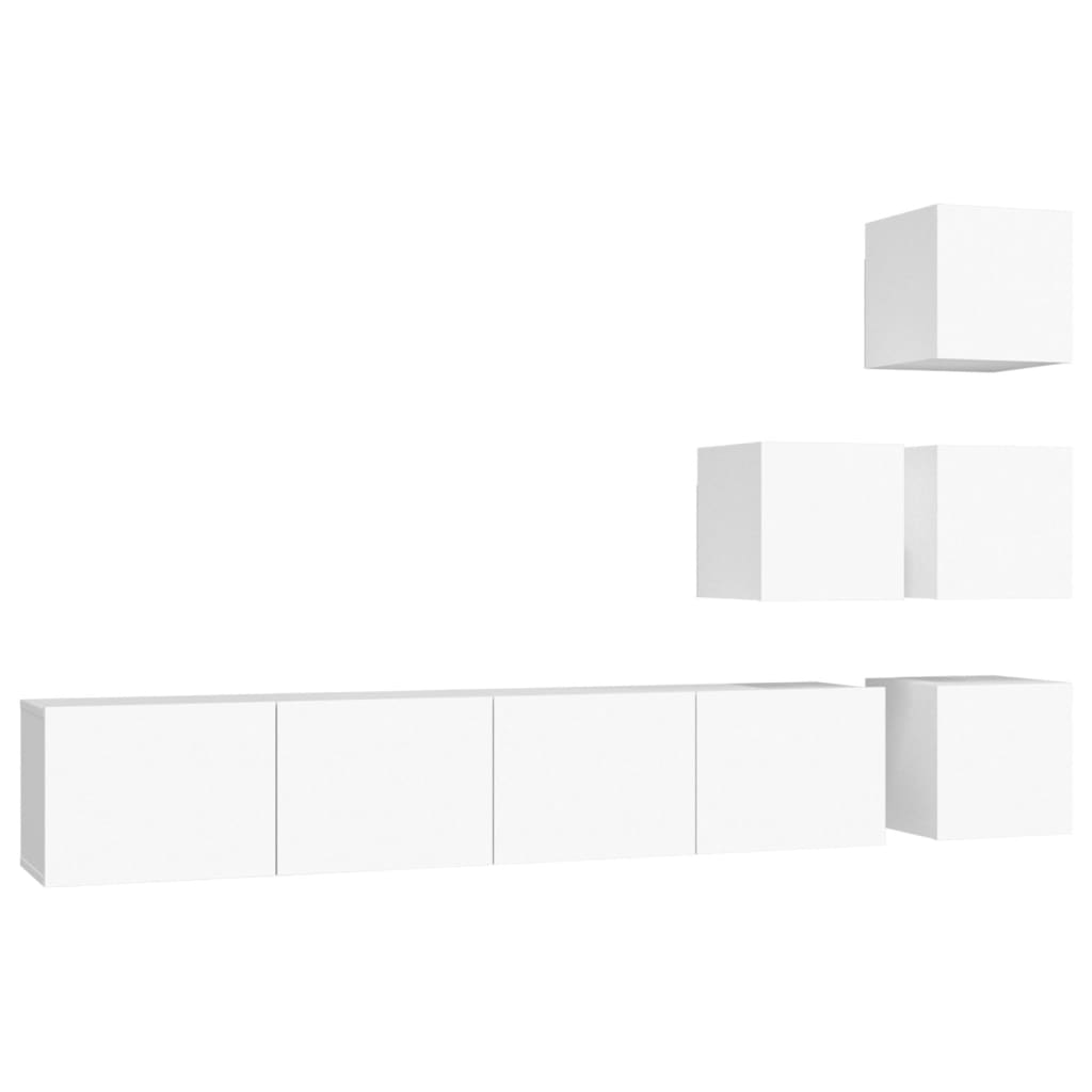 Vidaxl Wall Mounted Tv Cabinet White Engineered Wood Wood Factory