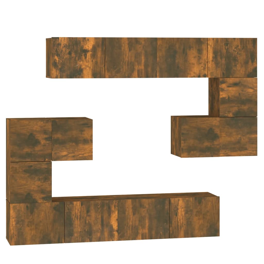 VidaXL Nástěnná TV skříňka kouřový dub kompozitní dřevo