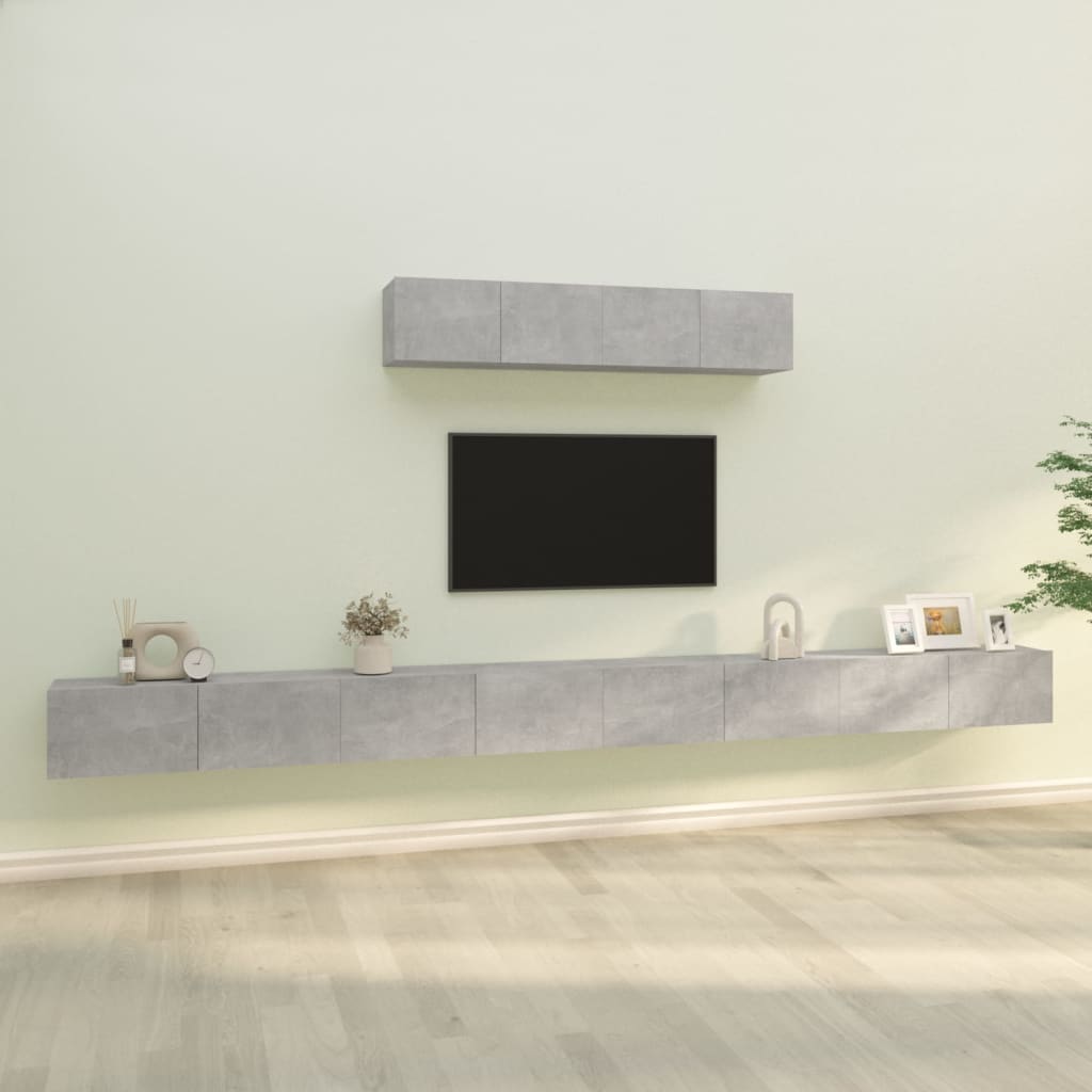 vidaXL Zestaw 6 szafek telewizyjnych, szaro betonu
