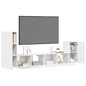 4dílný set TV skříněk bílý kompozitní dřevo - obrázek 8