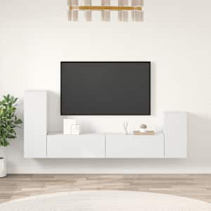 4dílný set TV skříněk bílý kompozitní dřevo - obrázek 1