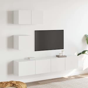 4dílný set TV skříněk bílý kompozitní dřevo - obrázek 1