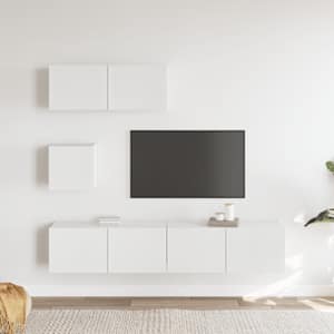 4dílný set TV skříněk bílý kompozitní dřevo - obrázek 3