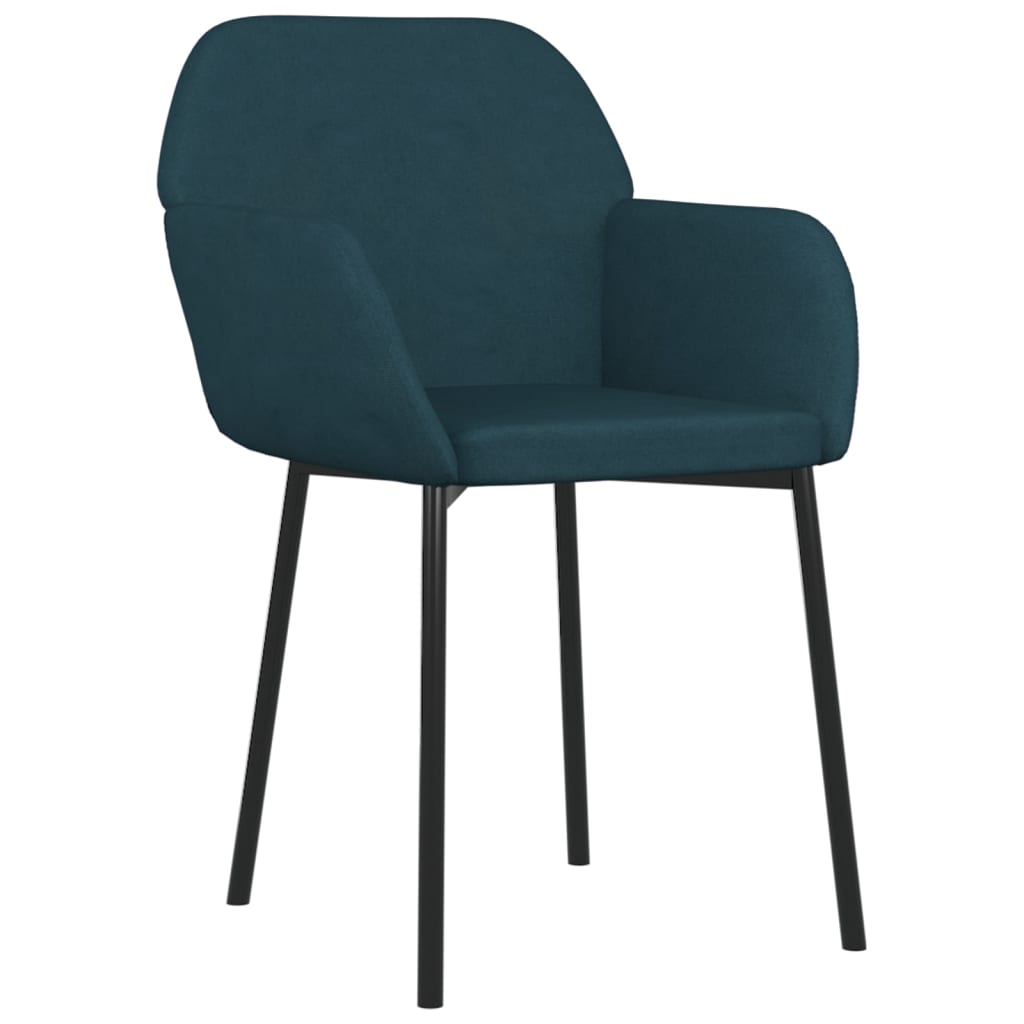 

vidaXL Eetkamerstoelen 2 st fluweel blauw