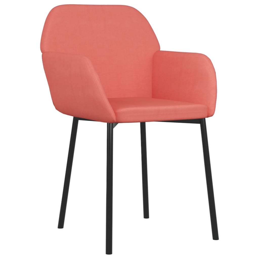 

vidaXL Eetkamerstoelen 2 st fluweel roze