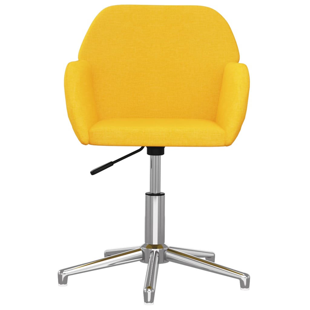 vidaXL Okretna uredska stolica od tkanine svjetložuta