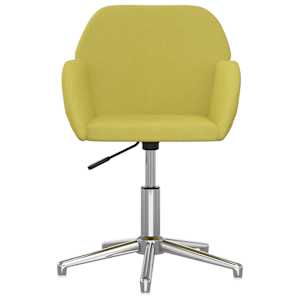 vidaXL Sedia da Ufficio Girevole Verde Chiaro in Tessuto
