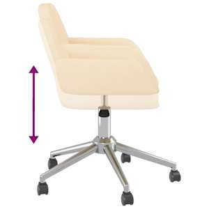 Otočná kancelářská židle krémová textil - obrázek 7