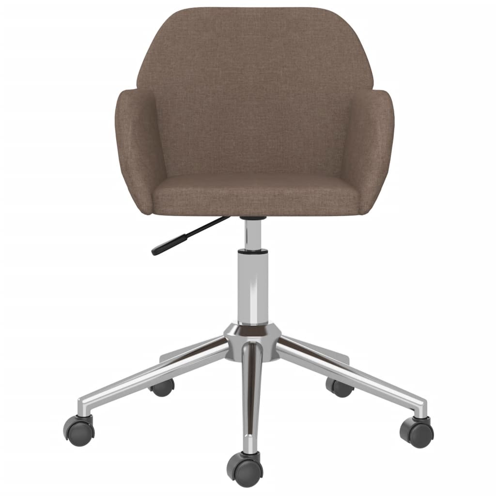 vidaXL Otočná kancelářská židle taupe textil
