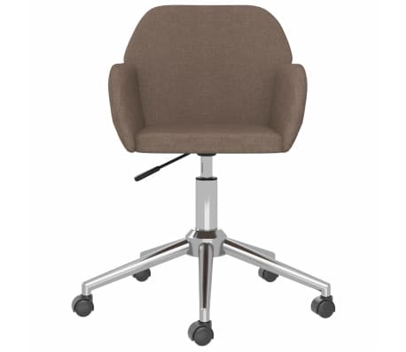 vidaXL Cadeira de escrit&oacute;rio girat&oacute;ria tecido cinzento-acastanhado