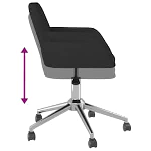 Otočná kancelářská židle černá textil - obrázek 7