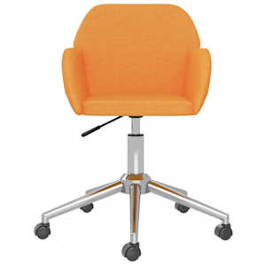 vidaXL Silla de oficina giratoria de tela amarillo oscuro