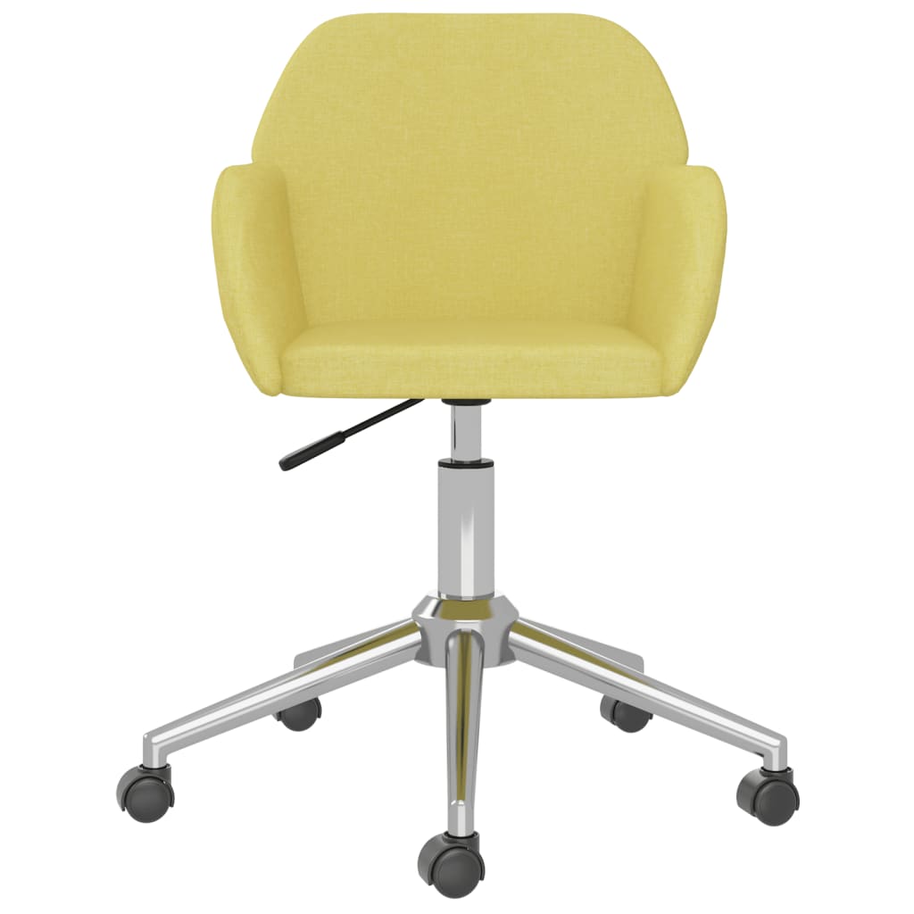 vidaXL Okretna uredska stolica od tkanine svjetlozelena
