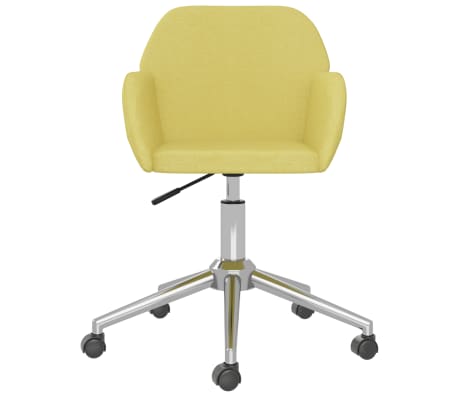 vidaXL Okretna uredska stolica od tkanine svjetlozelena