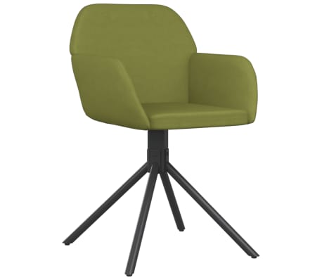 vidaXL Pasukamos valgomojo kėdės, 2vnt., &scaron;viesiai žalios, aksomas