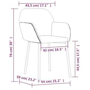 Jídelní židle 2 ks krémové textil a umělá kůže - obrázek 9