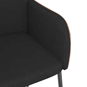 Jídelní židle 2 ks černé textil a umělá kůže - obrázek 7
