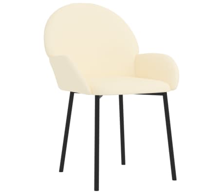 vidaXL Esszimmerst&uuml;hle 2 Stk. Creme Kunstleder