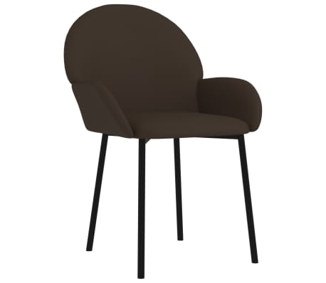 vidaXL Valgomojo kėdės, 2vnt., rudos spalvos, dirbtinė oda