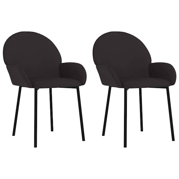 vidaXL s&ouml;&ouml;gitoolid 2 tk, must, kunstnahk