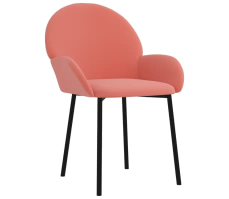 vidaXL Esszimmerst&uuml;hle 2 Stk. Rosa Samt