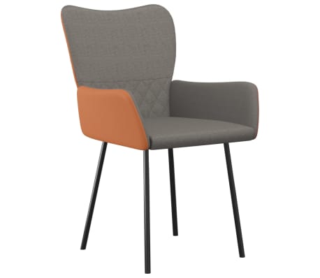 vidaXL virtuves krēsli, 2 gab., gai&scaron;i pelēki, audums un mākslīgā āda