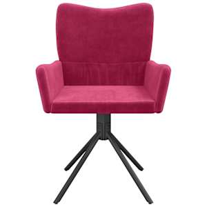 Vrtljivi jedilni stoli 2 kosa vinsko rdeč žamet - slika 5